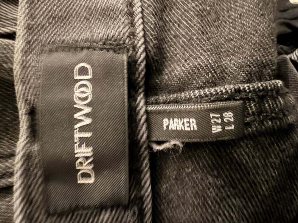 Driftwood Parker Black Barrel Leg Jeans Size 27 - Picture 4 of 5
